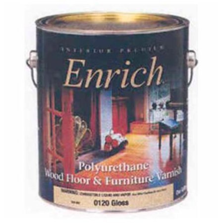 GENERAL PAINT Enrich Varnish & Floor Finish, Interior Polyurethane, Gloss Finish, Gallon - 537966 537966